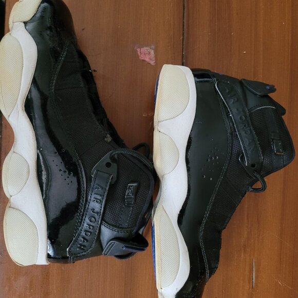 Air Jordan 6 Rings Black/Blue Size 6.5Y - Picture 4 of 5